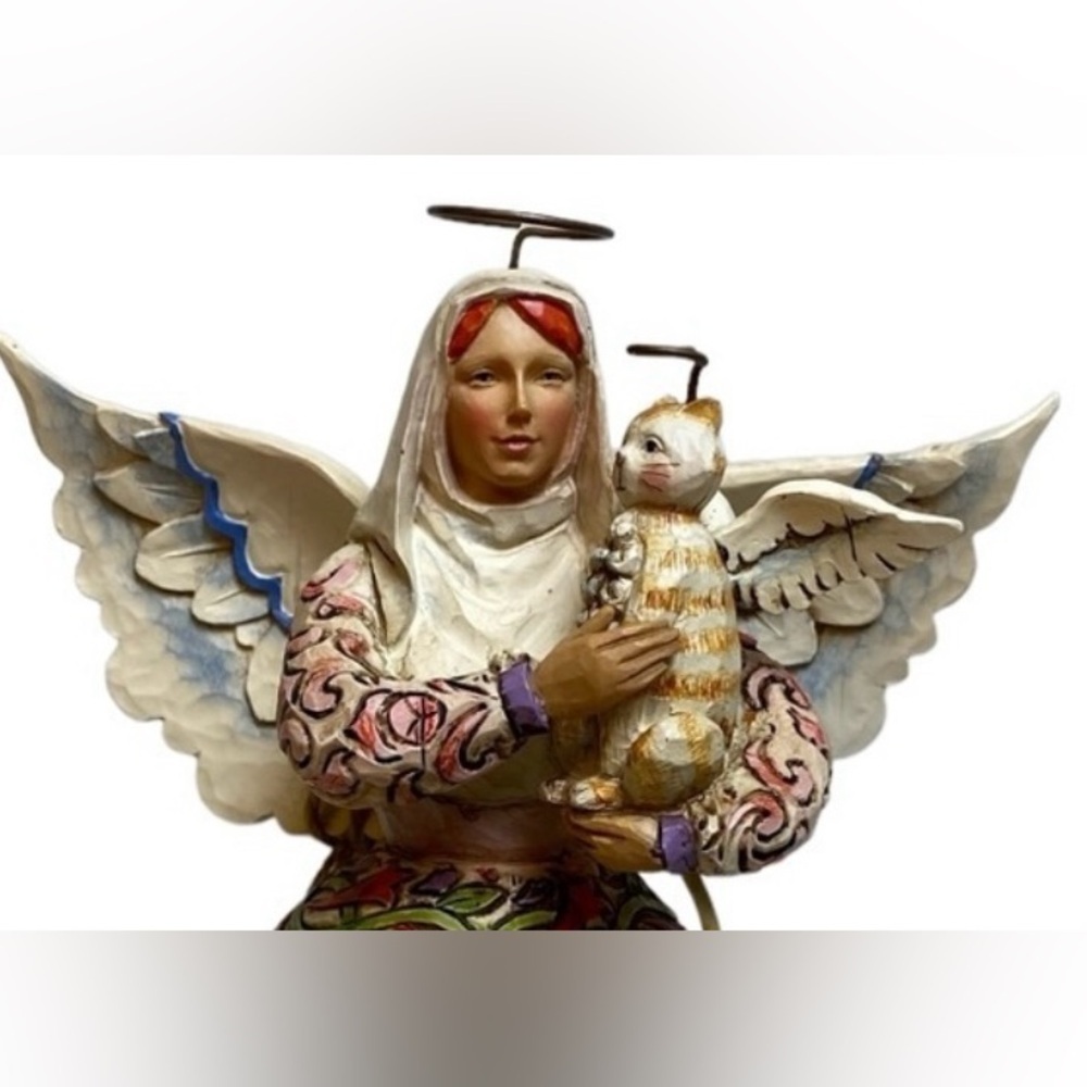 Jim Shore Heartwood Creek Angel with Cat Figurine Eternal Companions‎ 4006929